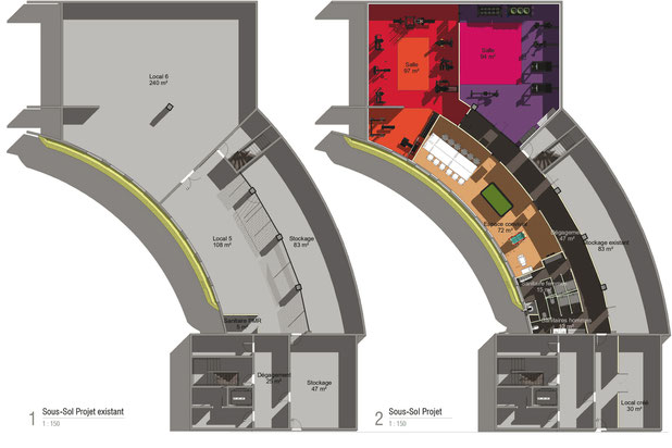 Plan avant après-amenagement-bureaux-Le Mesnil-Amelot