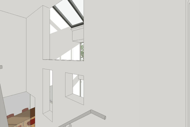 Escalier vide central-construction-maison-Bobigny