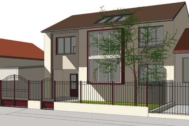 Vue depuis la rue 2-construction-maison-Bobigny