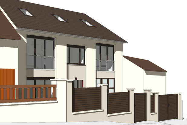 Vue depuis la rue-construction-maison-Noisy-le-Grand