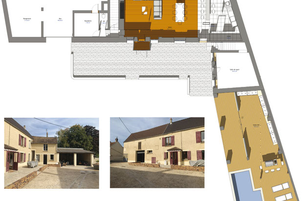 Plan général vue existant-renovation-local-Feucherolles