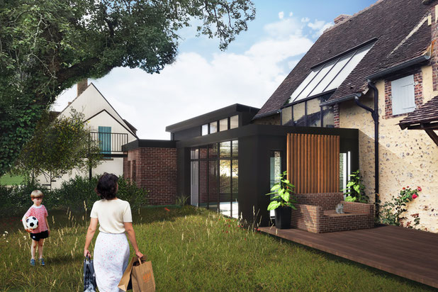 bloc entrée insertion-agrandissement_extension-extension-Le Pas-Saint-l'Homer