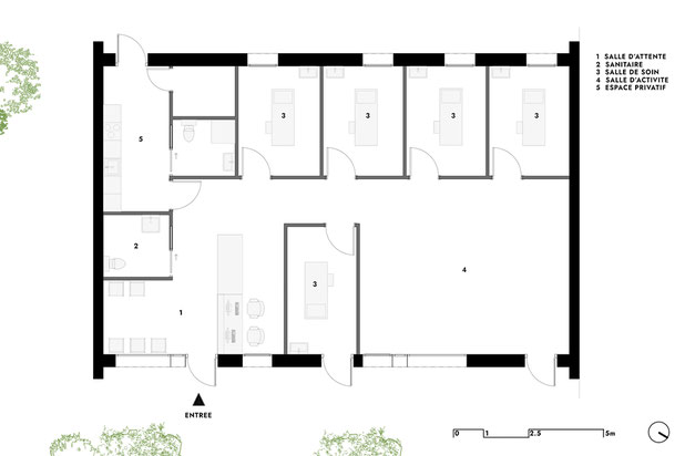 plan d'aménagement du rez-de-chaussée-construction-bureaux-Languidic