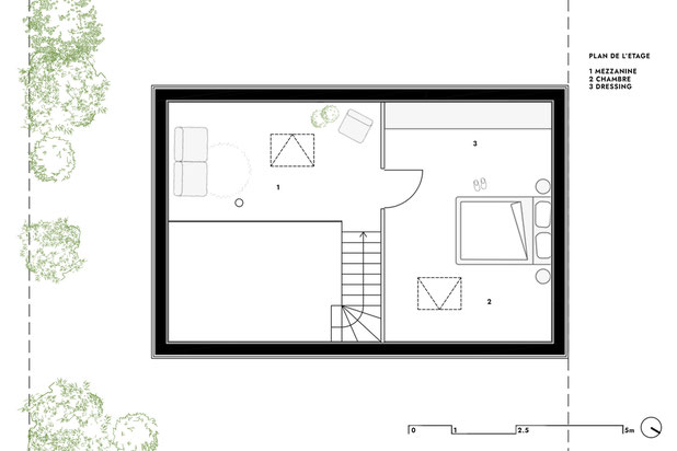 plan d'aménagement intérieur - étage-construction-maison-Auray