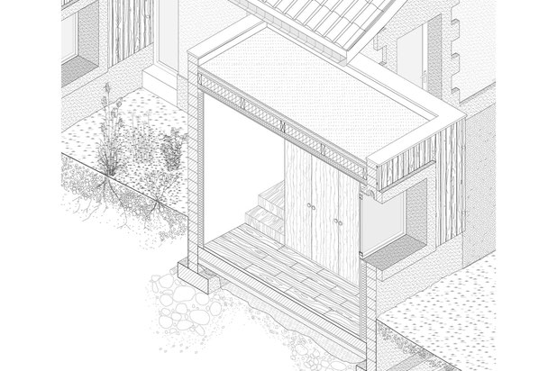 Axonométrie constructive-rehabilitation-maison-Mérignac
