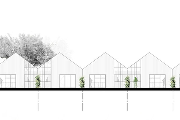 Facade Sud-construction-logement-La Crèche