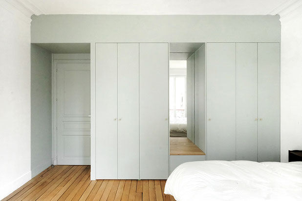 Chambre parentale-rehabilitation-appartement-Paris