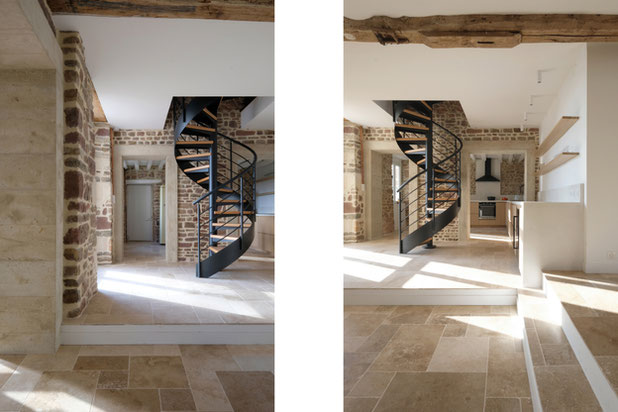 Escalier-rehabilitation-maison-Les Monts d'Aunay
