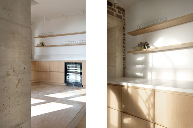 Vers la cuisine-rehabilitation-maison-Les Monts d'Aunay
