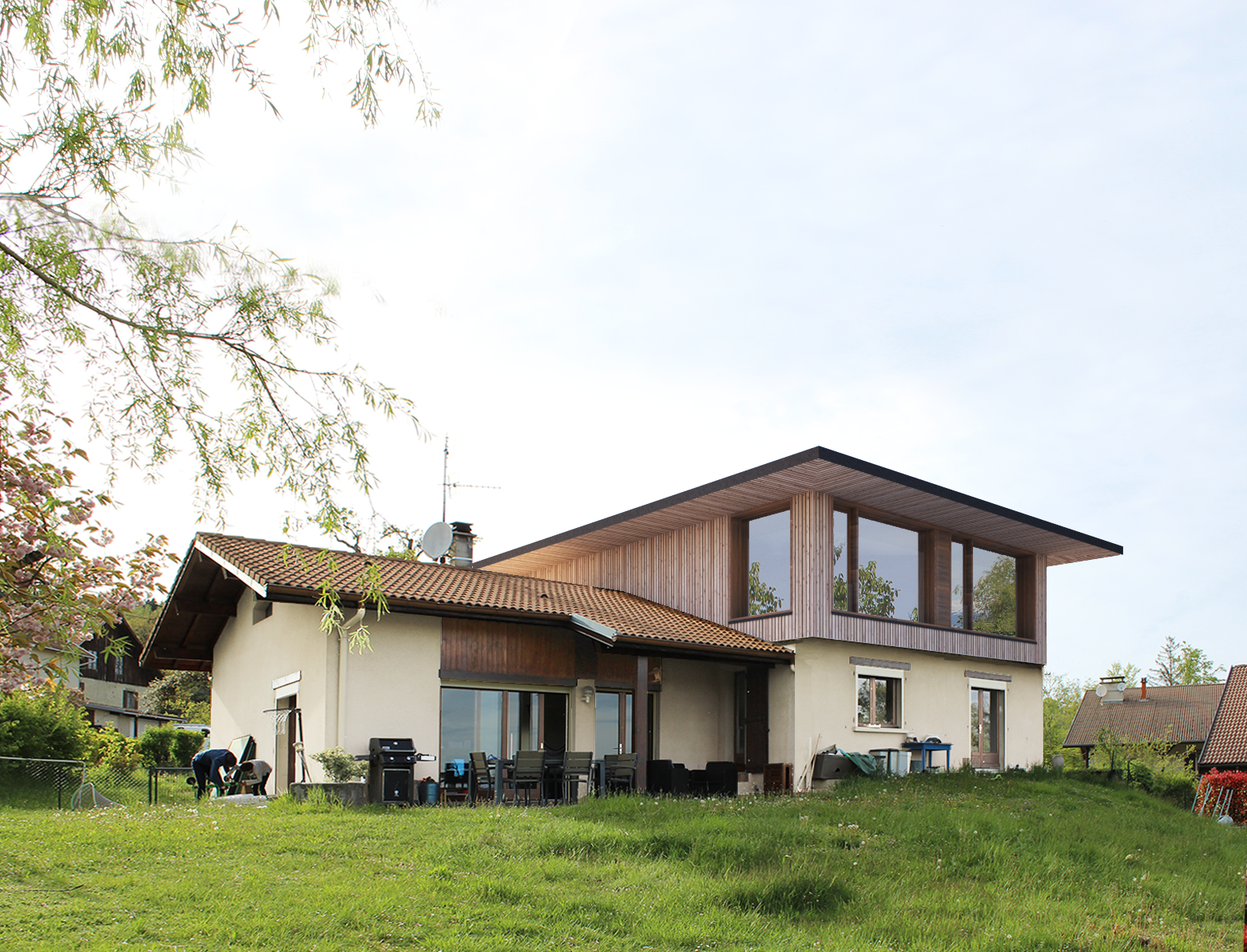 Surélévation d'une maison à Pers-Jussy – surélévation de maison Haute-Savoie