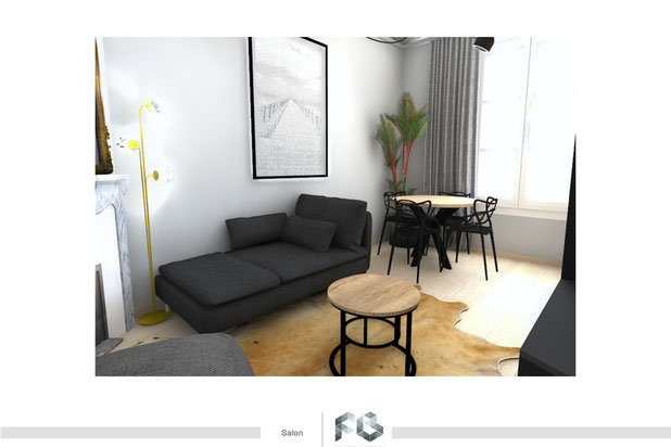 Pièce à vivre-renovation-appartement-Puteaux