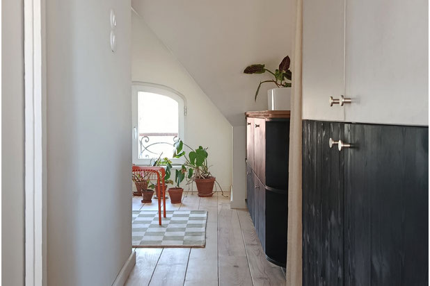 Vestiaire, entrée-rehabilitation-appartement-Schiltigheim