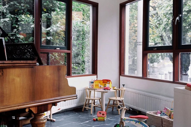 Espace de vie, salon-renovation-maison-Bruxelles