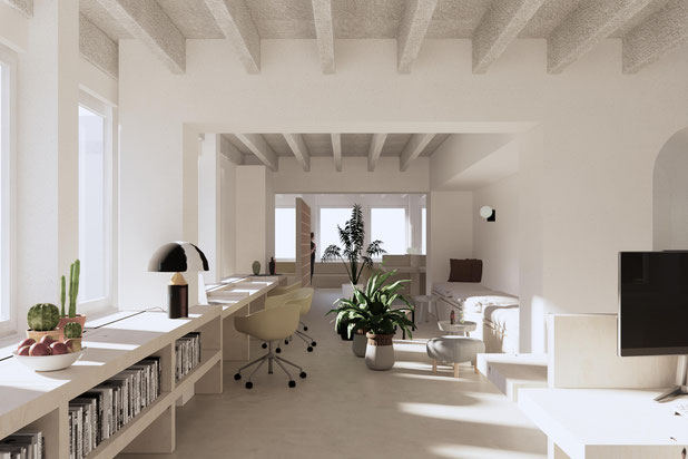Espace partagé-rehabilitation-bureaux-Bruxelles