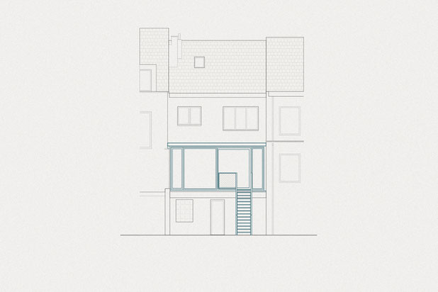 KAM _ Elevation jardin-agrandissement_extension-maison-Bruxelles