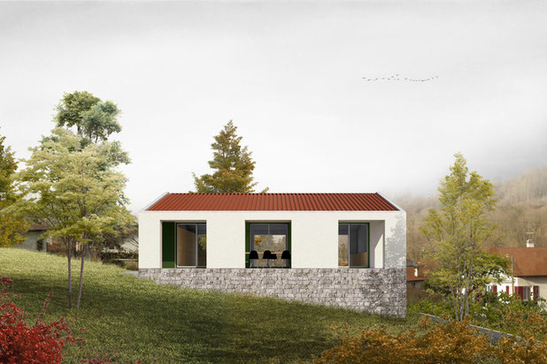 façade sud-construction-maison-Briscous