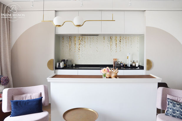 Cuisine ouverte-renovation-appartement-Puteaux