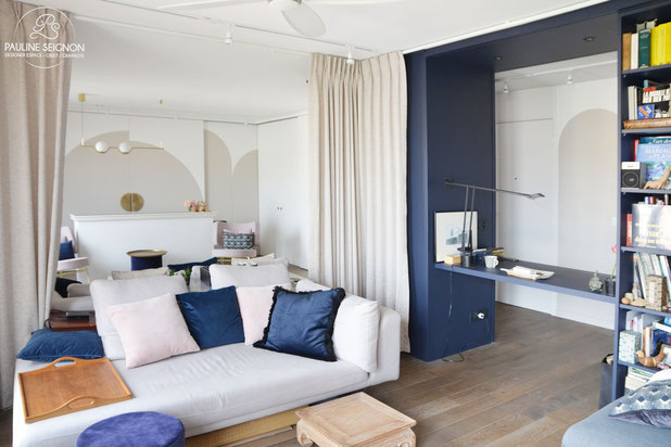 Salon-renovation-appartement-Puteaux