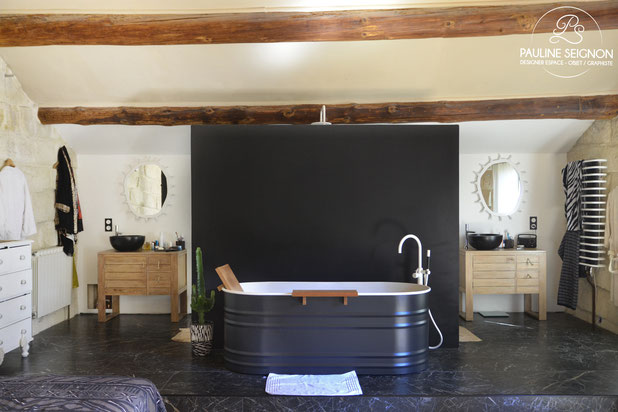 Baignoire îlot-renovation-maison-Les Angles
