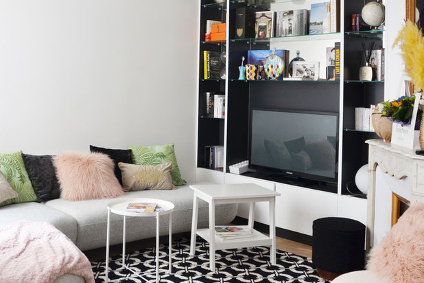 Salon TV-renovation-appartement-Paris
