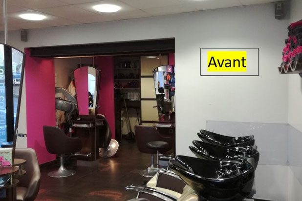 Le salon avant-agrandissement_extension-boutique_local-Landivisiau