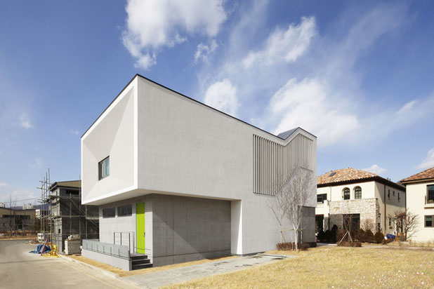 Vue extérieure-construction-maison-Seongnam-si