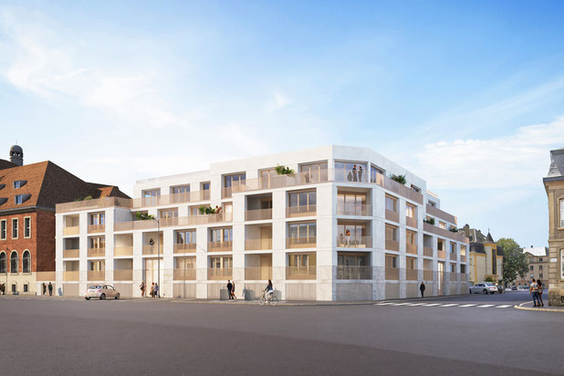 Vue depuis la rue de Strasbourg-construction-extension-Thionville