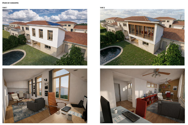 Étude de variantes-surelevation-maison-Tassin-la-Demi-Lune