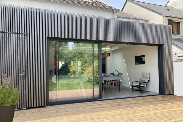 Façade sur Jardin-agrandissement_extension-maison-Nantes