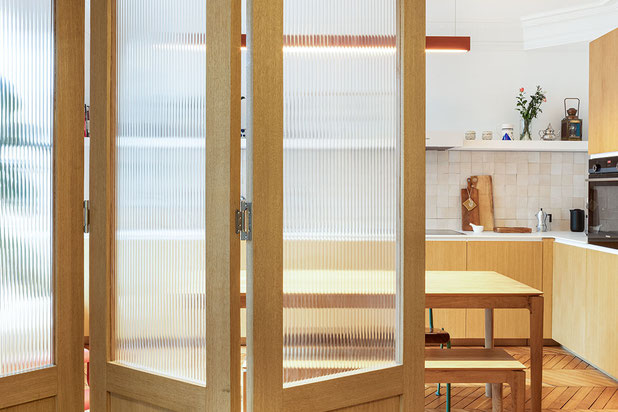 Cloison pliante coulissante-renovation-appartement-Paris