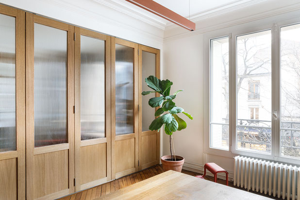 Cloison pliante coulissante-renovation-appartement-Paris