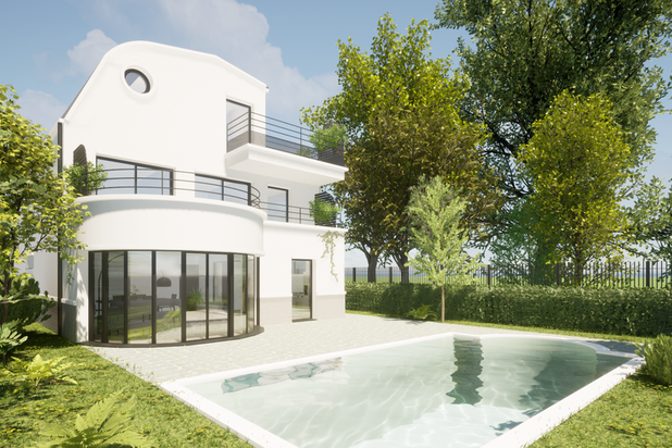 Vue jardin-construction-maison-Montmorency