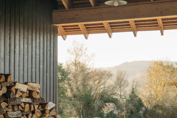 Préau-construction-maison-Moutiers-au-Perche