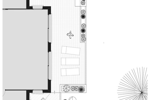 Plan d'aménagement de la terrasse-construction-maison-Saubion