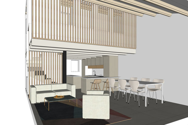 Perspective projet-renovation-hotel-La Couarde-sur-Mer