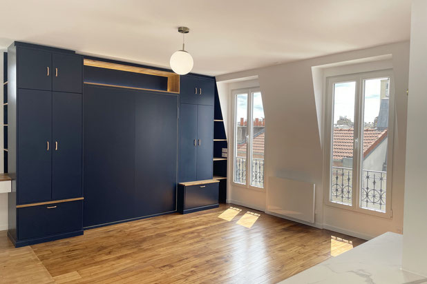 Salon rénové-renovation-appartement-París