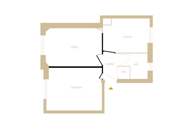 Plan existant-renovation-appartement-Rennes
