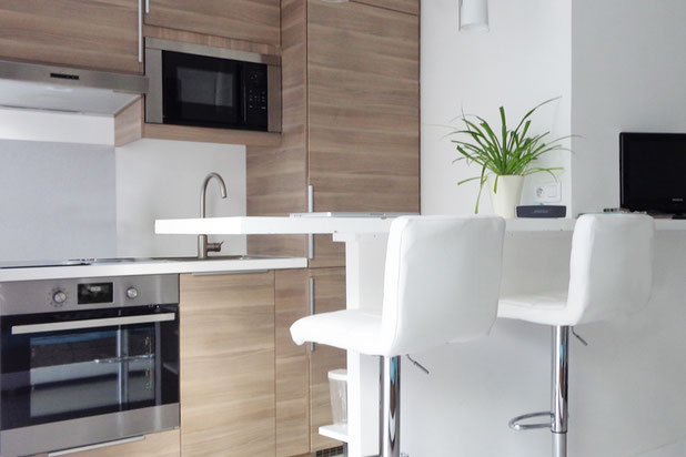 Cuisine intégrée-renovation-appartement-Boulogne-Billancourt