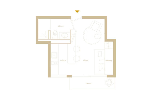Plan projet - réaménagement-renovation-appartement-Paris