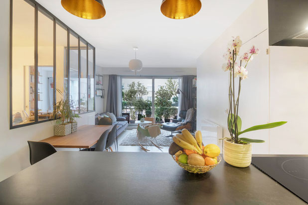 Pièce de vie-renovation-appartement-Paris