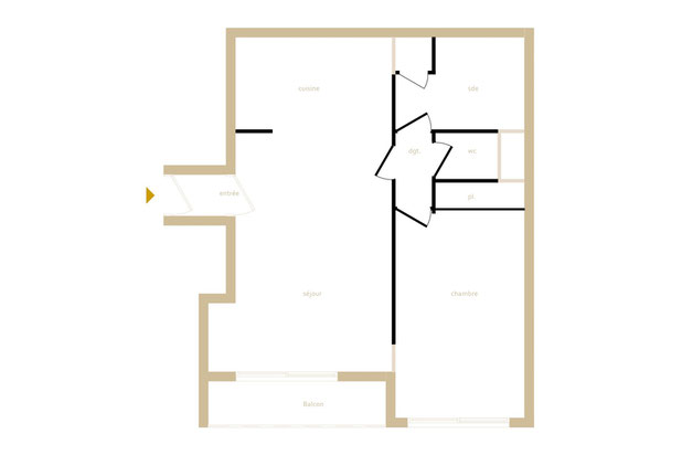 Plan existant-renovation-appartement-Paris