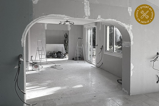 Aménagement de la future pièce de vie-renovation-maison-Châteaugiron