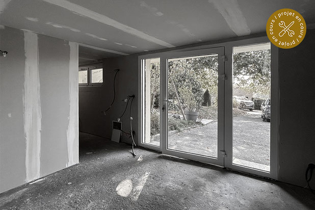 Création d'une entrée à rez-de-chaussée-renovation-maison-Châteaugiron
