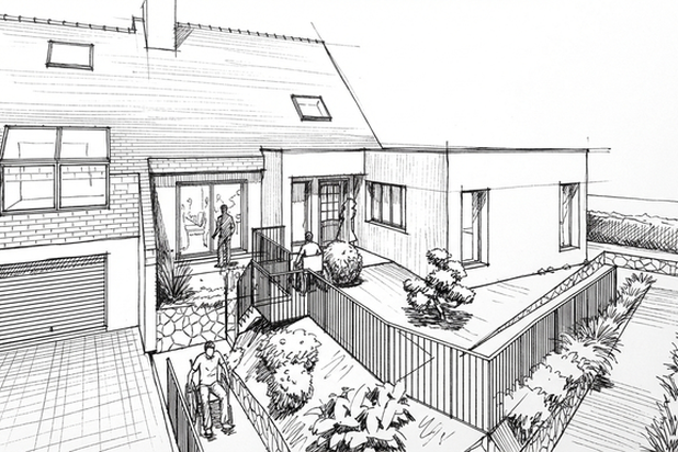 Croquis-agrandissement_extension-maison-Liffré