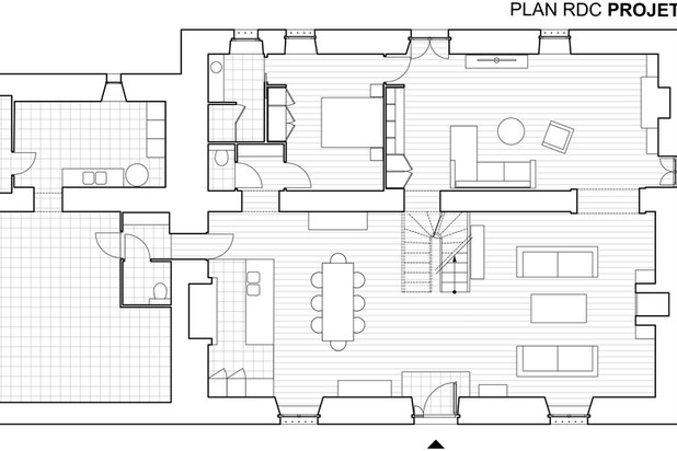 Plan du rez-de-chaussée-renovation-maison-Retiers