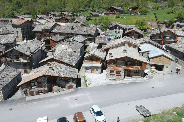 Vue  aérienne-agrandissement_extension-maison-Bonneval-sur-Arc