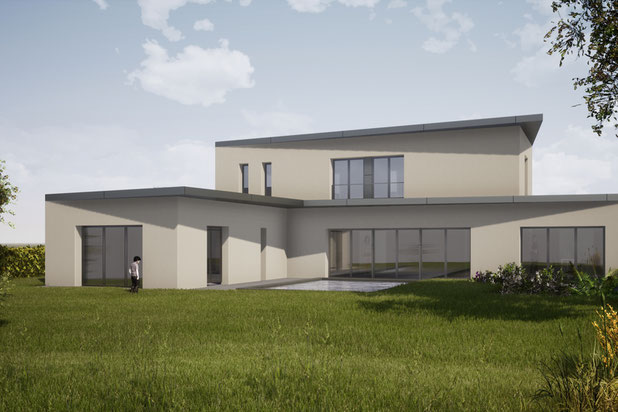Elévation sud-construction-maison-Feyzin