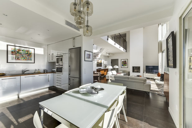 perspective vers le séjour-construction-maison-Saint-Jeannet