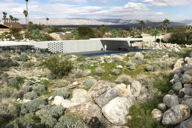 Intégration dans la topographie-construction-maison-Palm Springs