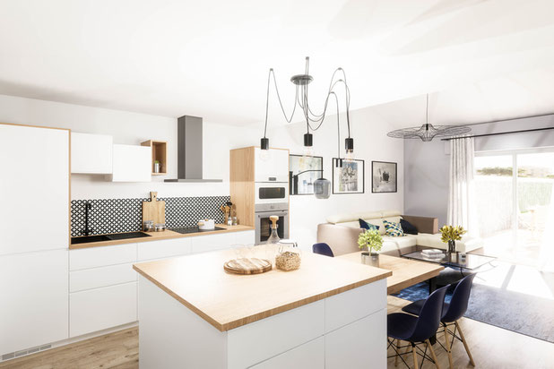 Cuisine ouverte-renovation-maison-Vertou